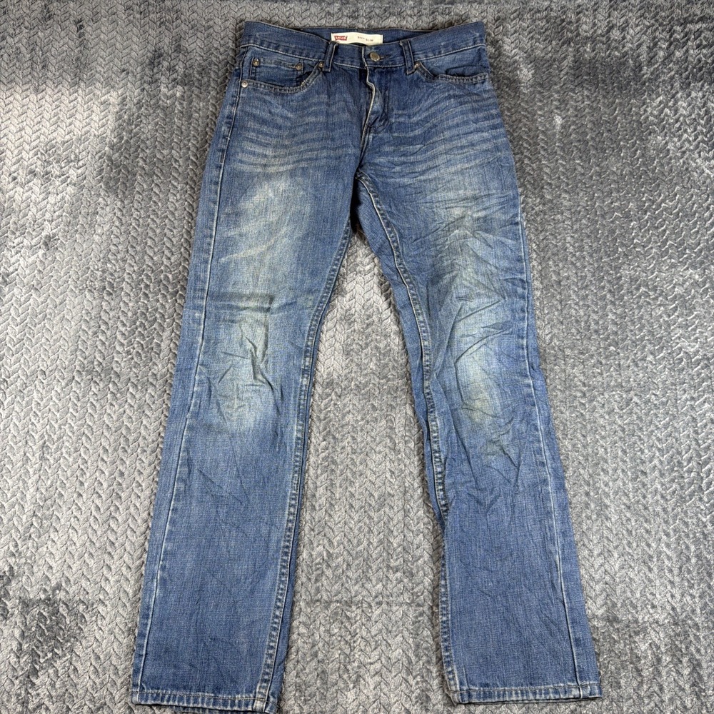 Levis 511 Slim Boys 16 Regular 28x28 Blue Dark Wash Denim Jeans‎ Casual School